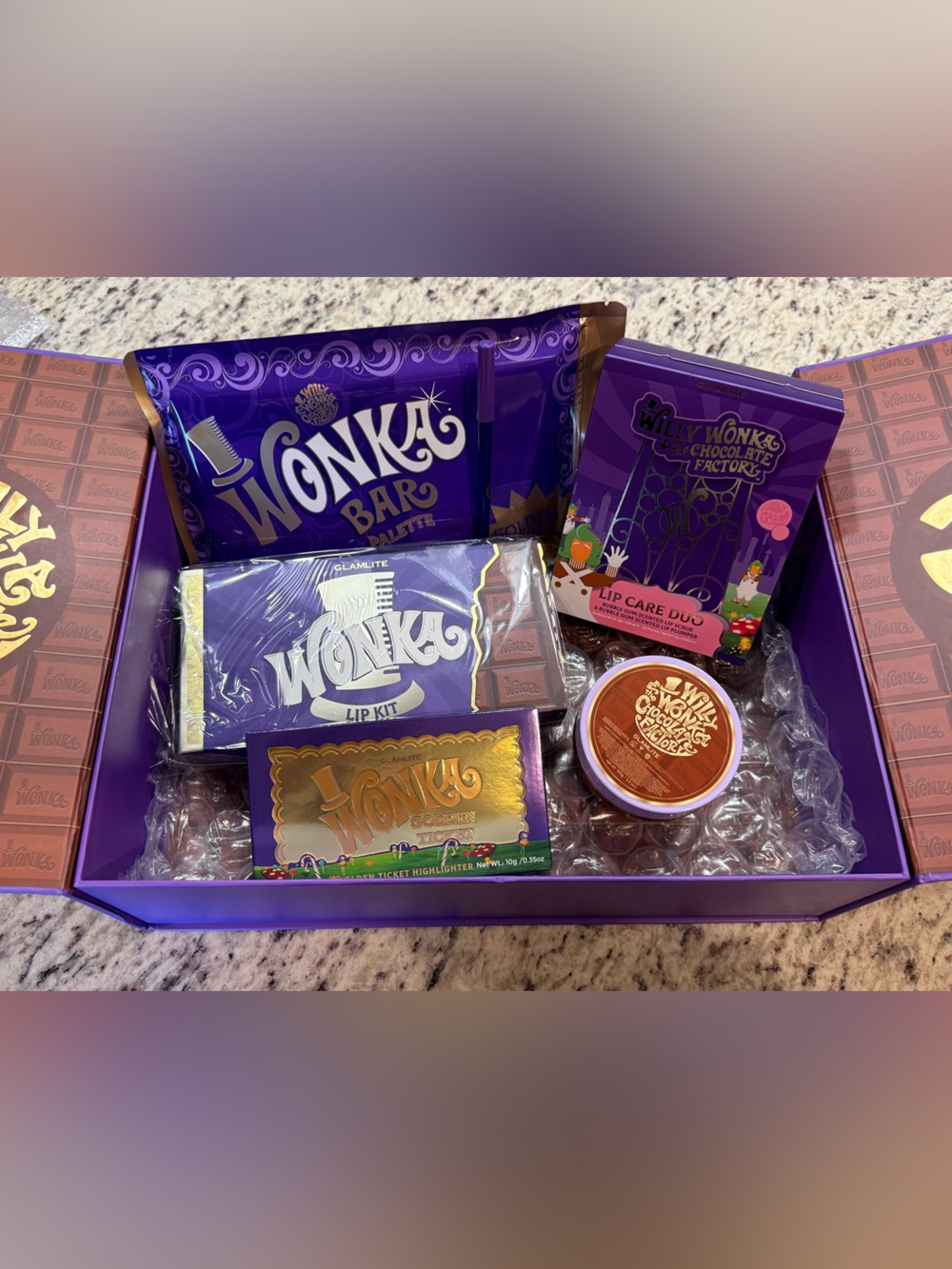 Glamlite x Willy Wonka & The Chocolate Factory PR Box Set EXCLUDING EGG SPONGE - Picture 6 of 16